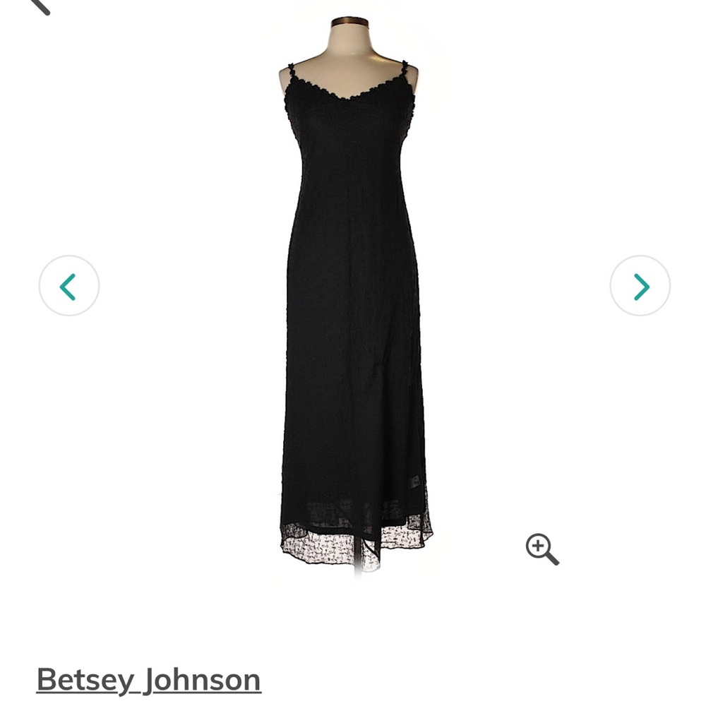 Betsey Johnson black evening gown.